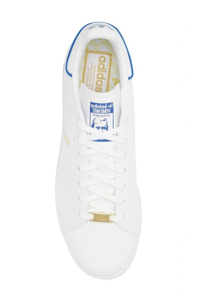 Shop Adidas Originals Stan Smith Low Top Sneaker In Ftwr White/ Blue/ Yellow