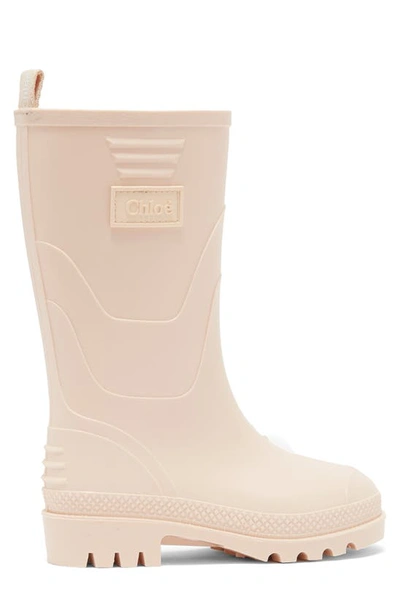 Shop Chloé Betty Rain Boot In Pale Pink