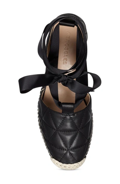 Shop Aerosoles Smila Espadrille Wedge Sandal In Black Leather