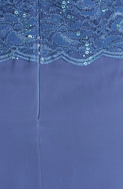 Alex Evenings Mock Two-piece Gown In Wedgewood