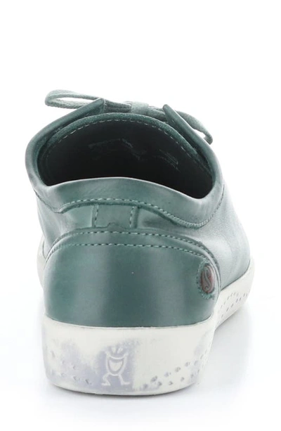 Shop Softinos By Fly London Isla Distressed Sneaker In 610 Green Washed Leather