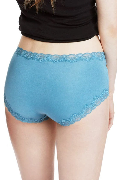 Uwila Warrior Soft Silk Estate Blue Sunday Funday Briefs In Estate Blue