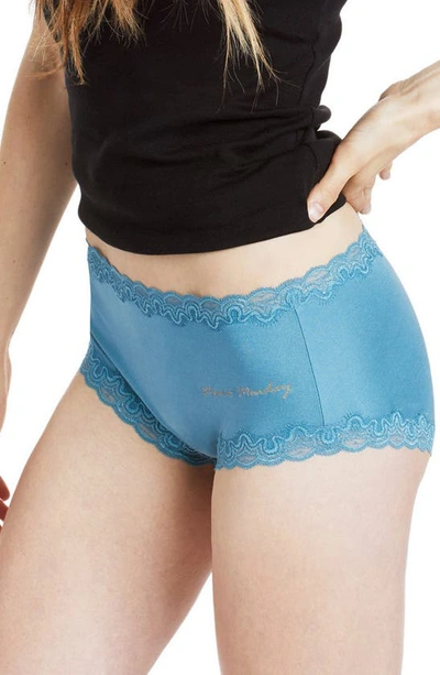 Shop Uwila Warrior Days Of The Week Silk Briefs In Estate Blue