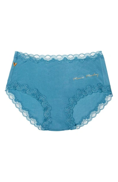 Shop Uwila Warrior Days Of The Week Silk Briefs In Estate Blue