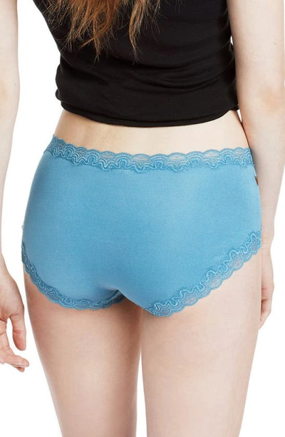 Uwila Warrior Soft Silk Estate Blue Sunday Funday Briefs In Estate Blue