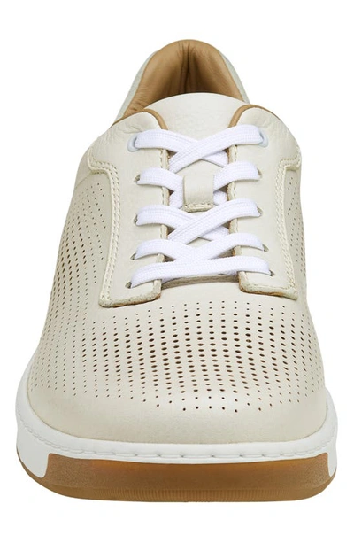 Shop Johnston & Murphy Daxton U-throat Leather Sneaker In White Full Grain