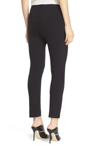 Veronica Beard Back Zip Scuba Pants In Black