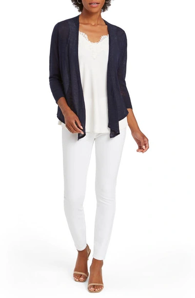 Nic + Zoe Lightweight 4-way Cardigan In Dark Indigo In Blue