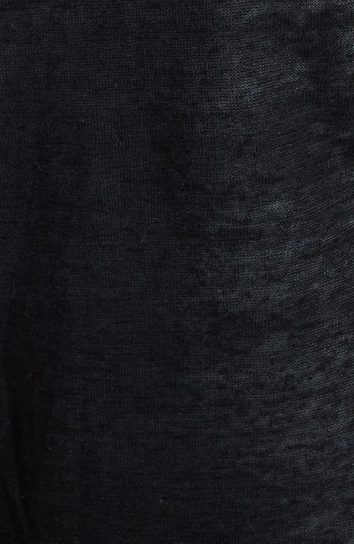 Nic + Zoe Nic+zoe '4-way' Convertible Three-quarter Sleeve Cardigan In Black Onyx