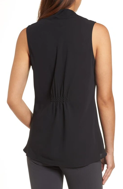 Nic + Zoe Petite Easy Day To Night V-neck Sleeveless Top In Black Onyx