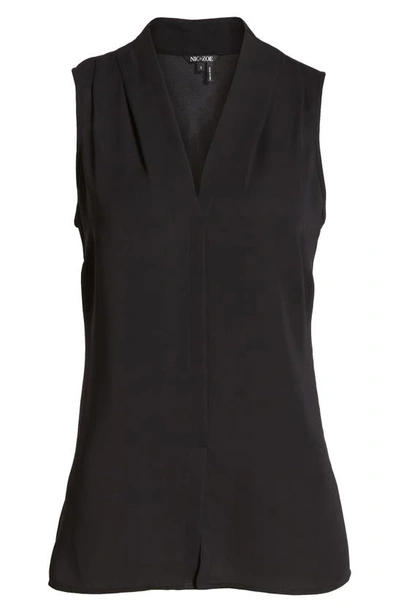 Nic + Zoe Petite Easy Day To Night V-neck Sleeveless Top In Black Onyx