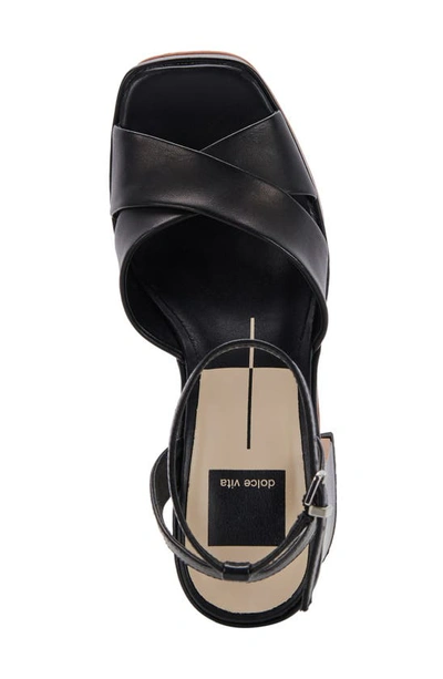 Shop Dolce Vita Wessi Platform Sandal In Black Leather