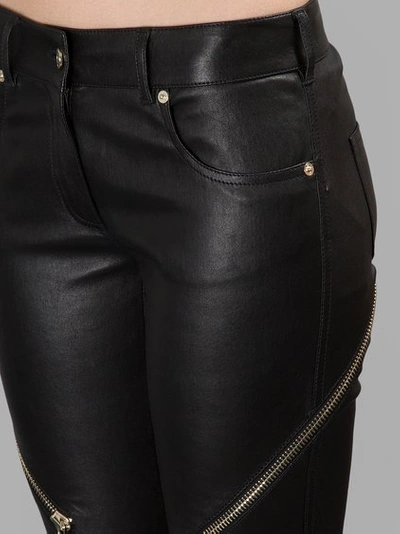 Shop Givenchy Women's Black Leather Biker Trousers