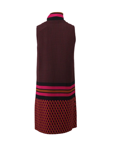 Shop Michael Kors Printed Scarf Dress In Geranium