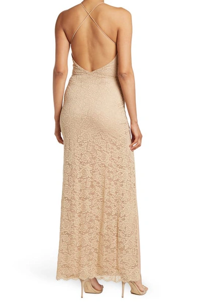Love By Design Vesta Stretch Lace Maxi Dress In Nomad