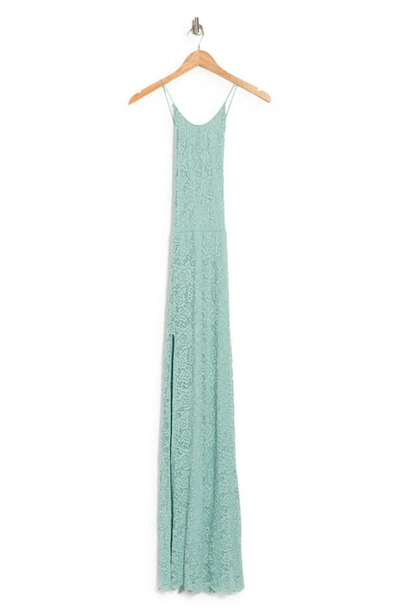 Love By Design Vesta Stretch Lace Maxi Dress In Aquifer