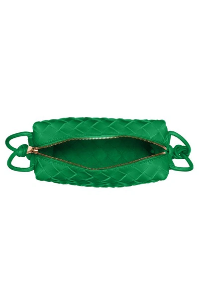 Shop Bottega Veneta Small Intrecciato Leather Crossbody Bag In Parakeet-gold