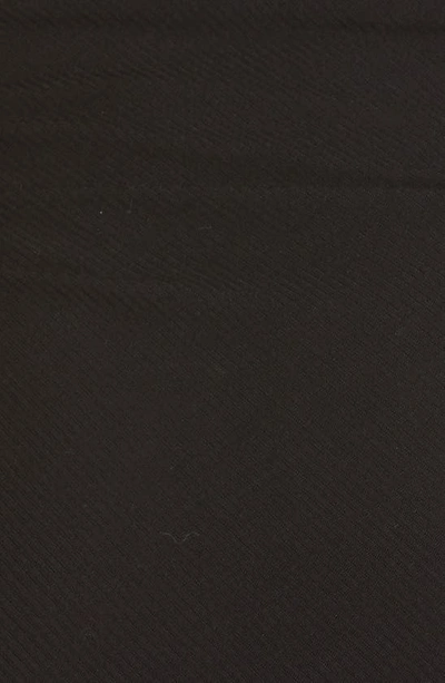 Shop Laquan Smith Rib Long Sleeve Cutout Merino Wool Dress In Black