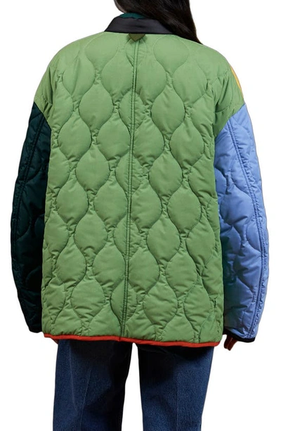 Shop Meryll Rogge Colorblock Quilted Jacket In Multicolor