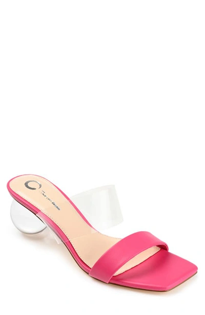 Shop Journee Collection July Square-toe Pump In Magenta