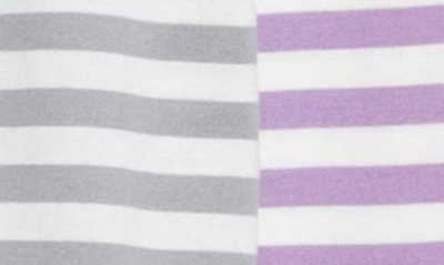 Shop Comme Des Garçons Play Colorblock Stripe Long Sleeve T-shirt In Grey/ Purple