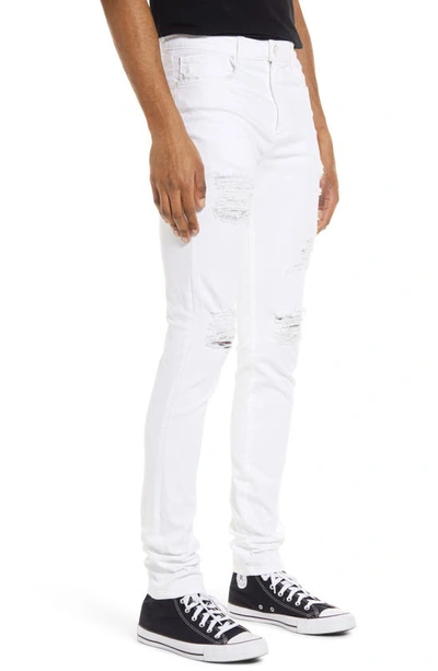 Shop Monfrere Greyson Ripped Skinny Jeans In Destroyed Blanc