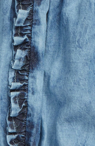 Shop Tucker + Tate Ruffle Denim Shorts In Blue Ocean Wash