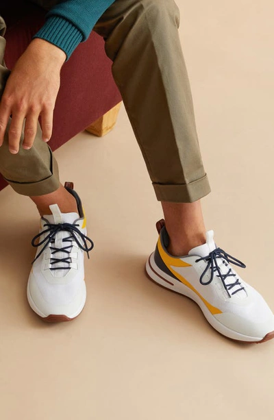 Shop Loro Piana Weekend Walk Sneaker In White Orange