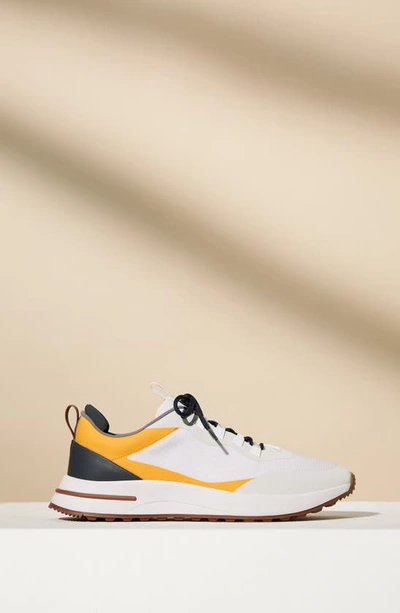 Shop Loro Piana Weekend Walk Sneaker In White Orange