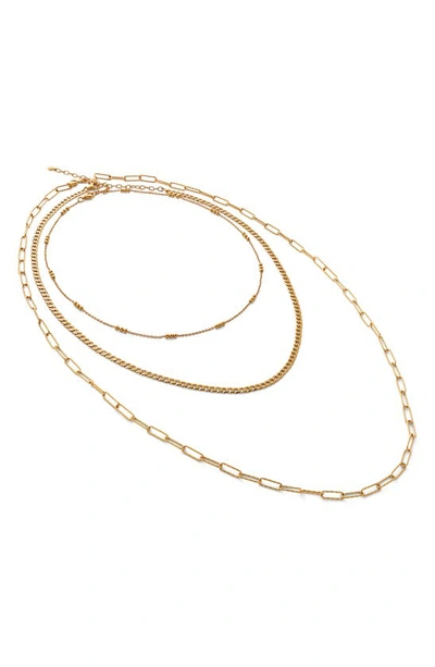 Monica Vinader Alta Textured Chain Necklace In 18ct Gold Vermeil On Silver