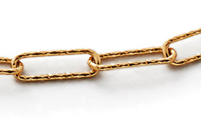 Shop Monica Vinader Alta Textured Chain Necklace In 18ct Gold Vermeil On Silver