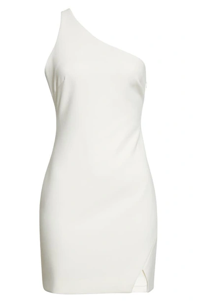 Shop Likely Kelley One-shoulder Body-con Minidress In White
