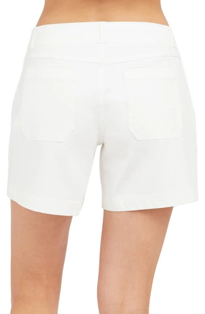 Shop Spanx 6-inch Stretch Twill Shorts In Bright White