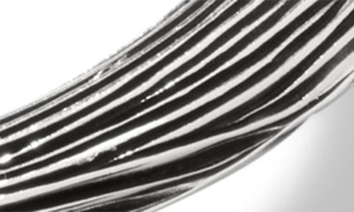 John Hardy Bamboo Striated Hoop Earrings In Silver