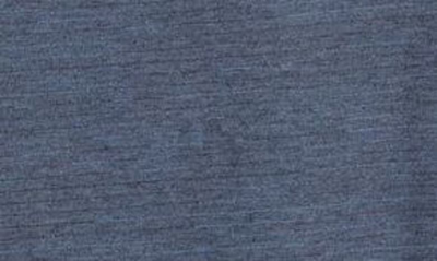 Travismathew The Heater Solid Short Sleeve Performance Polo In Vintage Indigo/ Black