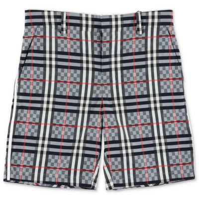 Shop Burberry Shorts Check In Gabardina Di Cotone