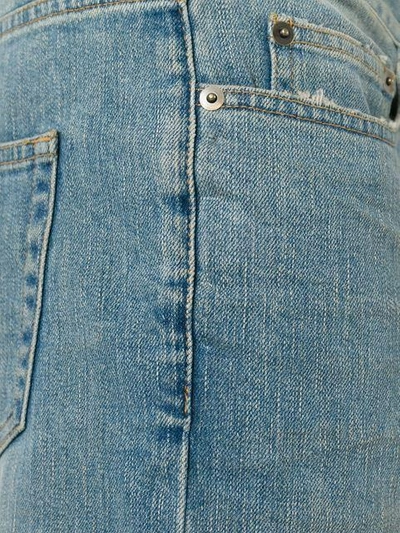 Shop Saint Laurent Stonewashed Jeans In Blue