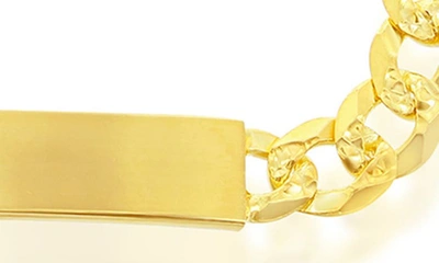 Shop Simona Curb Chain Id Bracelet In Gold