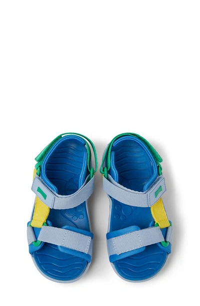 Camper Colour-block Touch-strap Sandals In Blue/ Blue Multi