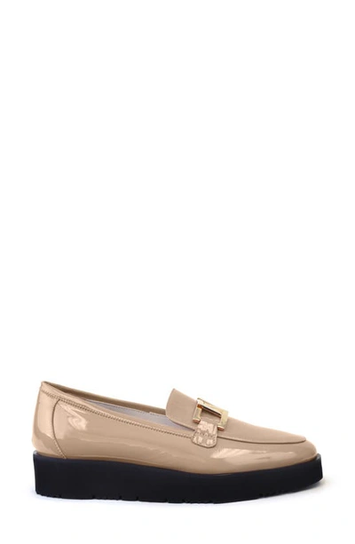 Shop Amalfi By Rangoni Elia Patent Leather Platform Loafer In Nude Glove Patent Leather
