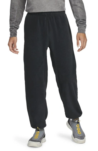 Shop Nike Polar Fleece Sweatpants In Off Noir/black/black