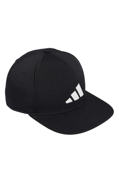 Shop Adidas Originals 3-bar Snapback In Black