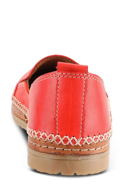 Shop Spring Step Ingrid Leather Flat In Red