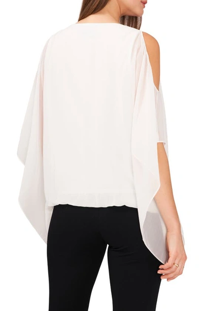Shop Chaus Cold Shoulder Cape Sleeve Top In Ivory