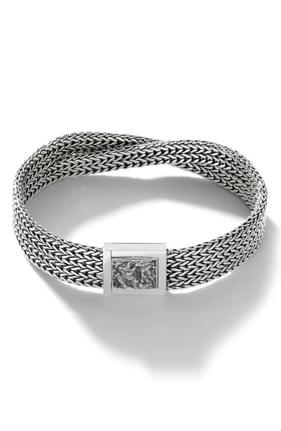 John Hardy Rata Chain Double Row Bracelet In Silver