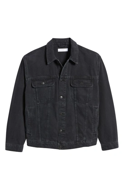 Shop Topman Oversize Denim Jacket In Black