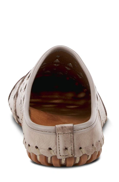 Spring Step Fusilade Leather Mule In Grey