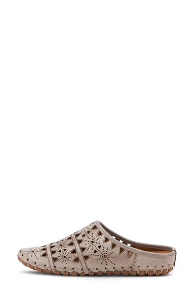 Spring Step Fusilade Leather Mule In Grey
