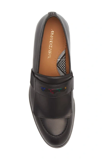 Shop Armando Cabral Bissau Penny Loafer In Noir