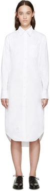 THOM BROWNE White Oxford Shirt Dress